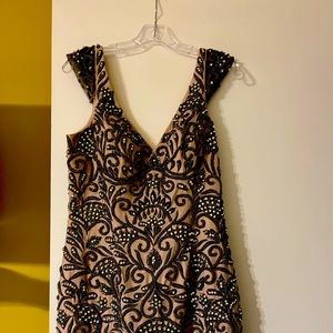 Very beautiful beaded tan formal dress